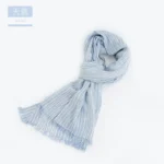Brand Scarf Luxury Designer Color Contract Muffler Fringed Tassel Cotton Scarves For Male Spring Classic Cachecol Shawl YG369 - Image 7