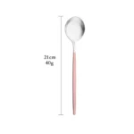Dinnerware Pink Silver Silverware Cutlery Set Stainless Steel Luxury Flatware Home Fork Spoon Knife Kitchen Dinner Set Drop ship - Image 12