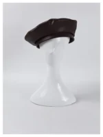 USPOP Autumn Winter Hats Women Berets Solid color PU Leather Beret Hat Rose red Berets - Image 19