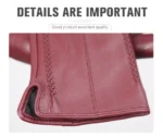 Touch Screen Leather Gloves, High-End Leather Gloves Women, Genuine Leather Winter Gloves, Keep Warm Women's Leather Gloves-2226 - Image 33