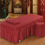 Beauty Salon bed sheet Brief Beauty Bed Skirt Bedspread  With Hole Body Massage Bed Cover - Image 28