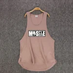 Muscleguys Brand Bodybuilding Sleeveless Shirt Mens Gyms Tank Top Low Cut Vest Sexy Muscle Fitness Stringer sportwear Undershirt - Image 8