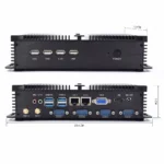 Fanless mini pc industrial computer with USB 3.0 4*COM HDMI Intel Celeron C1037U C1007U Core i5 3317U Windows 11 Linux - Image 8