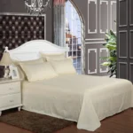 Hotel bedding white bed sheet 100% Cotton Solid color Flat sheet - Image 5
