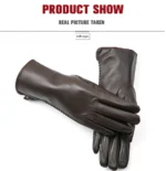 Simple leather gloves women,colored genuine women's leather gloves,women's genuine leather gloves,sheepskin women's gloves -2225 - Image 30