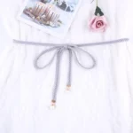ladies pearl knitted Braided belts for women Twist weaving waist knot rope female cotton string strap - Image 15