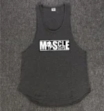 Muscleguys Brand Bodybuilding Sleeveless Shirt Mens Gyms Tank Top Low Cut Vest Sexy Muscle Fitness Stringer sportwear Undershirt - Image 9