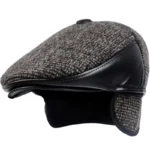 New fashion men's berets thick warmth ear berets autumn and winter berets dad cap - Image 2