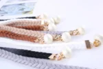 ladies pearl knitted Braided belts for women Twist weaving waist knot rope female cotton string strap - Image 17
