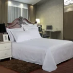 Hotel bedding white bed sheet 100% Cotton Solid color Flat sheet - Image 15