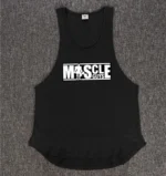 Muscleguys Brand Bodybuilding Sleeveless Shirt Mens Gyms Tank Top Low Cut Vest Sexy Muscle Fitness Stringer sportwear Undershirt - Image 10