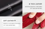 Simple leather gloves women,colored genuine women's leather gloves,women's genuine leather gloves,sheepskin women's gloves -2225 - Image 16
