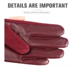 High-end Winter gloves multicolor leather gloves,High-grade sheepskin women's leather gloves simple design Women's gloves-2008 - Image 42
