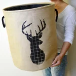 80L Laundry Baskets Hamper with Handles,Decorative Basket for Living room,Woven Storage Basket for  Blankets,Clothes-20x15.7in - Image 2