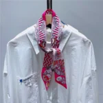 Fashion Women Hair Scarf 2024 New Brand Design Luxury Silk Scarf Fashion Print Headband Skinny Bag Scarves Neckerchief - Image 76