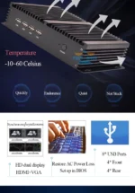Fanless mini pc industrial computer with USB 3.0 4*COM HDMI Intel Celeron C1037U C1007U Core i5 3317U Windows 11 Linux - Image 18