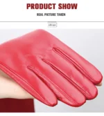Multiple Colors 50cm Long Leather Gloves, Sheepskin Women's Leather Gloves, Warm Women's Winter Gloves, Simple Women's Gloves-22 - Image 49