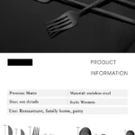 Dinnerware Set Matte Black Knife Fork Dessert Spoon Tableware Cutlery Set Stainless Steel Silverware Flatware Kitchen Dinner Set - Image 18
