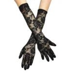 Ladies Gloves Bow Lace Satin Gloves Dance Performance Ceremonial Gloves Nightclub Satin Gloves Wedding Bridal Gloves C015 - Image 8