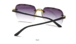 3PCS Square Rimless Sunglasses Women Luxury Brand Designer Summer Red Glasses Fashion Sun glasses For Men UV400 Shades Oculos - Image 19