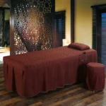 Beauty Salon bed sheet Brief Beauty Bed Skirt Bedspread  With Hole Body Massage Bed Cover - Image 29