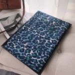 Women Classic Retro Leopard Printed Cotton Scarves Blue Small Polka Dot Design Shawl Ladies Oversized Soft Wrap Bandana Hijab - Image 2