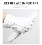 Fashion White Leather Gloves Comfortable Leather Gloves Women Top Grade Women's Leather Gloves Keep Warm Winter Gloves-2226D - Image 16