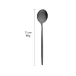 Dinnerware Set Matte Black Knife Fork Dessert Spoon Tableware Cutlery Set Stainless Steel Silverware Flatware Kitchen Dinner Set - Image 11