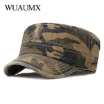 Vintage Camouflage Hats for Men Women Spring Summer Flat Top Baseball Caps Outdoor Camo Cadet Combat Fishing Cap Sunscreen Cap - Image 2