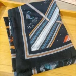 Naizaiga 100    % wool Crossed steed horse white black long thin Women fashion Scarves Female shawl  , MSK86 - Image 11