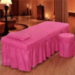 Beauty Salon bed sheet Brief Beauty Bed Skirt Bedspread  With Hole Body Massage Bed Cover - Image 3