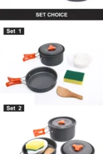 Widesea Camping Outdoor Cookware Set Tableware Cooking Cutlery Utensils Hiking Picnic Travel Equipment Tourist Cooker Fishing - Image 16