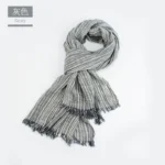 Brand Scarf Luxury Designer Color Contract Muffler Fringed Tassel Cotton Scarves For Male Spring Classic Cachecol Shawl YG369 - Image 11