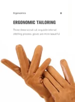 High-end Winter gloves multicolor leather gloves,High-grade sheepskin women's leather gloves simple design Women's gloves-2008 - Image 21