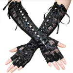 Ladies Gloves Bow Lace Satin Gloves Dance Performance Ceremonial Gloves Nightclub Satin Gloves Wedding Bridal Gloves C015 - Image 19