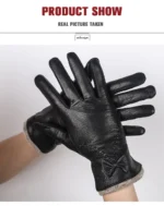 Top grade leather gloves women,sheepskin genuine leather gloves women,outdoor winter gloves women -8030 - Image 13