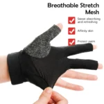 KONLLEN Pool Glove Fingerless Gloves Left Hand Gloves Snooker Gloves Pool Cue Gloves Carom Gloves Durable Billiards Accessories - Image 4