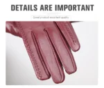 Touch Screen Leather Gloves, High-End Leather Gloves Women, Genuine Leather Winter Gloves, Keep Warm Women's Leather Gloves-2226 - Image 32