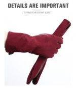 High-end Winter gloves multicolor leather gloves,High-grade sheepskin women's leather gloves simple design Women's gloves-2008 - Image 39