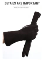 High-end Winter gloves multicolor leather gloves,High-grade sheepskin women's leather gloves simple design Women's gloves-2008 - Image 51