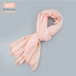 Brand Scarf Luxury Designer Color Contract Muffler Fringed Tassel Cotton Scarves For Male Spring Classic Cachecol Shawl YG369 - Image 9