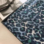 Women Classic Retro Leopard Printed Cotton Scarves Blue Small Polka Dot Design Shawl Ladies Oversized Soft Wrap Bandana Hijab - Image 6