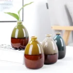 Modern Flower Vases For Homes Ceramic Vase Decoration Flower Glaze Flower Home Accessories Ceramic Craft Ornaments Green Plant - Image 5