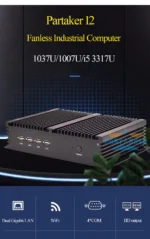 Fanless mini pc industrial computer with USB 3.0 4*COM HDMI Intel Celeron C1037U C1007U Core i5 3317U Windows 11 Linux - Image 10