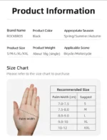 ROCKBROS Cycling Gloves Breathable Shockproof Bike Gloves Summer Half Finger Gloves MTB Mountain Bicycle Gloves Sports Gloves - Image 24