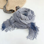 73*200CM Soft Modal Striped Men and Women's Cotton Scarves for Spring and Summer Sun Protection Shawl Scarf - Image 16