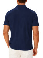 Men's Trendy Polo Shirt Summer Solid Color Short Sleeve Casual Fashion T-shirt  Style Versatile Knit Top - Image 24