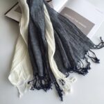 Fashion Men's Cotton And Linen Striped Brown Scarf  Long Shawl Japanese Unisex Style Fashion Scarves - Image 27
