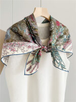 100% Real Silk Scarf Neckerchief 90 Silk Scarf Wraps Foulard Womens Fashion Scarves for OL - Image 10