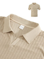 Men's Trendy Polo Shirt Summer Solid Color Short Sleeve Casual Fashion T-shirt  Style Versatile Knit Top - Image 13